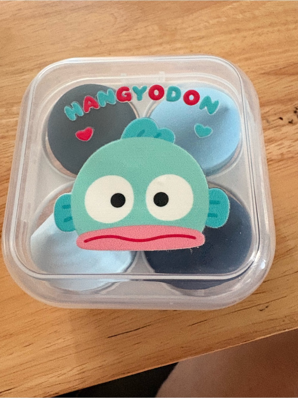 Hangyodon Silicone Makeup Sponge Set - Teal & Light Blue